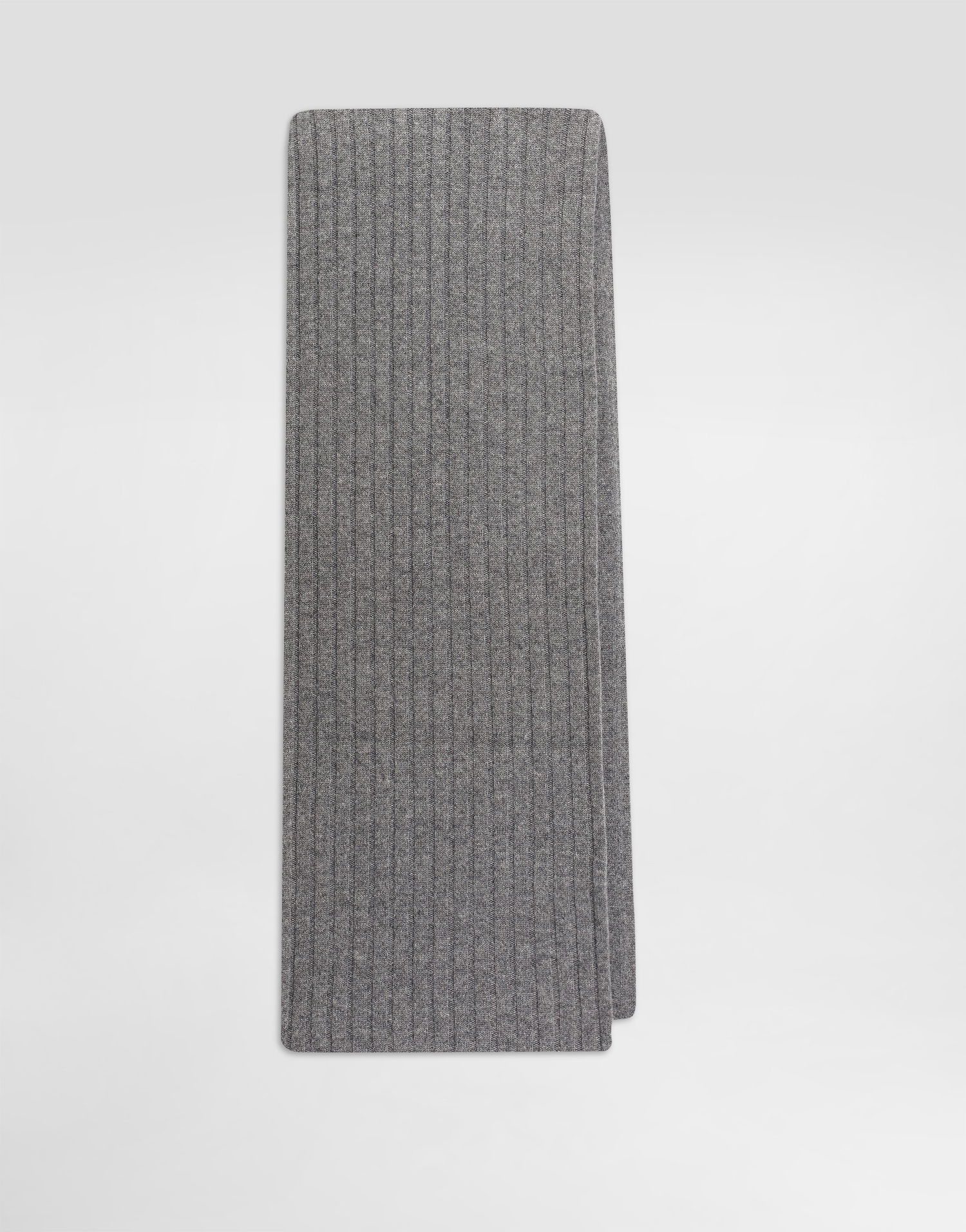 Tørklæde Dolce & Gabbana Dolce & Gabbana Cashmere Flat Rib Knit Scarf Grå | FXR15ZJBW0SN5822, 0