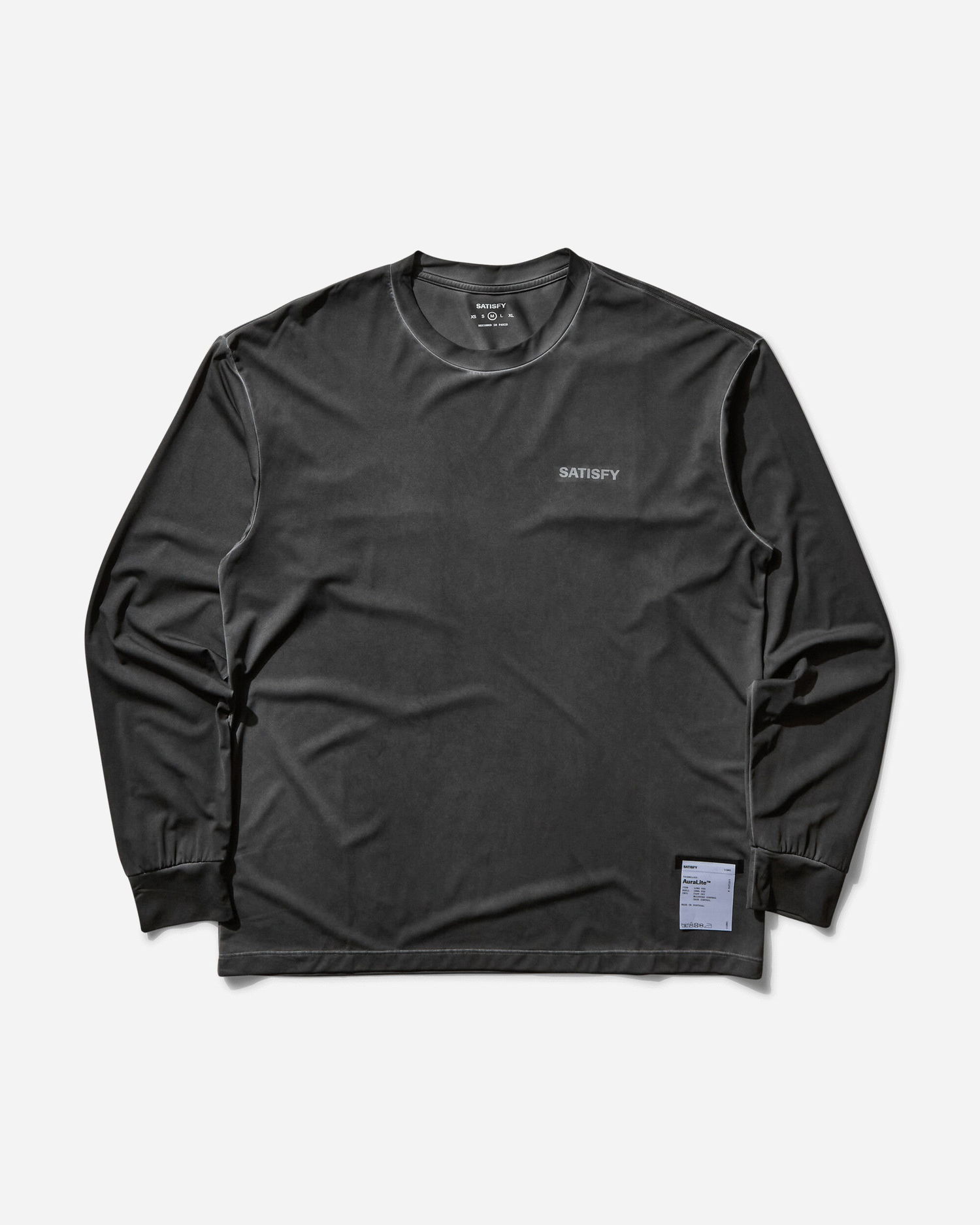 T-shirt Satisfy AuraLite Long Sleeve T-Shirt Sort | 11001 PB-SAB, 0