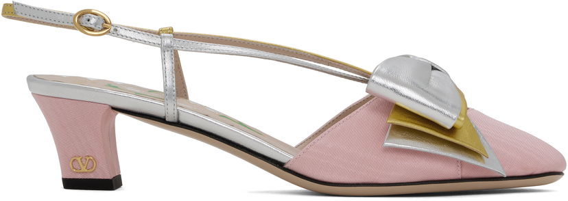 Sneakers og sko Valentino Valentino Garavani Bowow Slingback Heels Lyserød | 6W2S0LB6QLJ