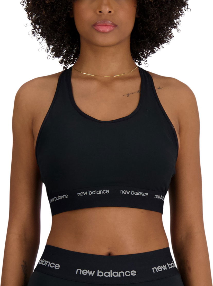 Bh New Balance Sleek Medium Support Sports Bra Sort | wb41048-bk