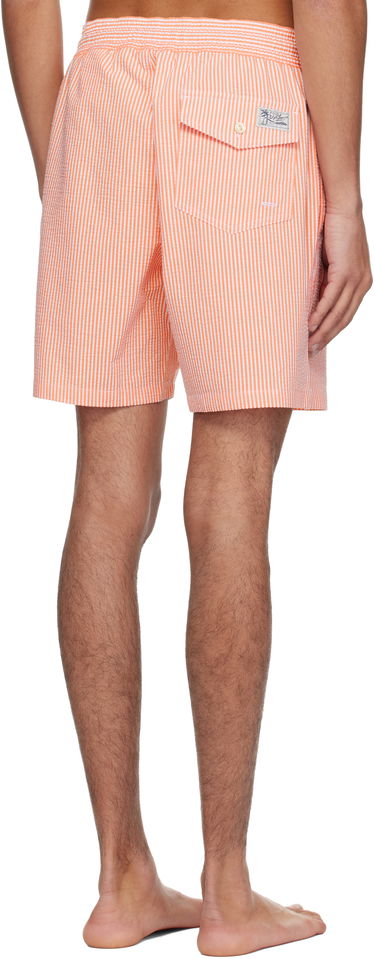 Badetøj Polo by Ralph Lauren Ralph Lauren Traveler Striped Swim Shorts Orange | 710957784006, 2