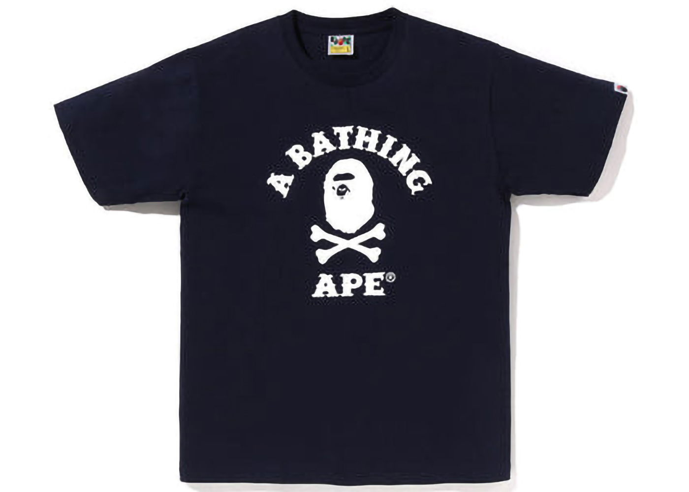 T-shirt BAPE Captain Ape Crossbone Tee Mørkeblå | 4I72110005, 0