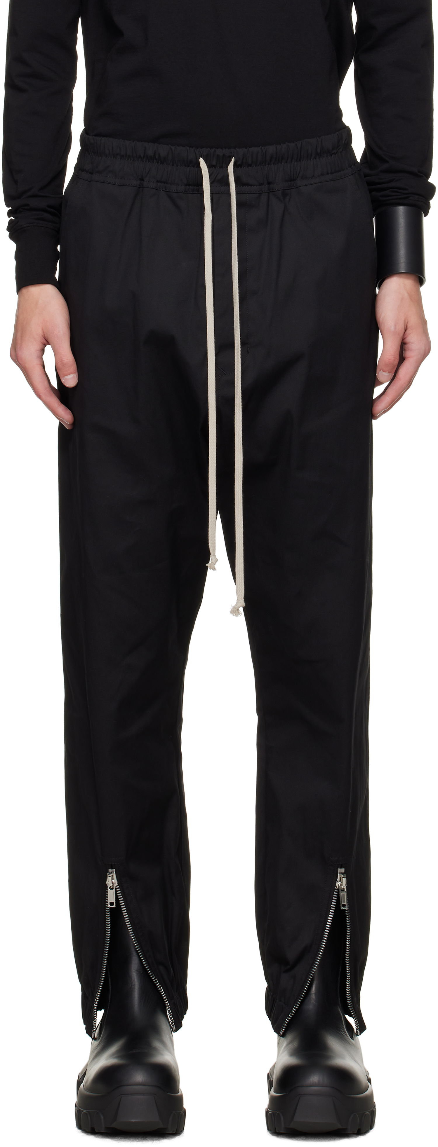 Joggingbukser Rick Owens Rick Owens Concordians Tecuatl Track Pants Sort | RU02E1331 TE, 0