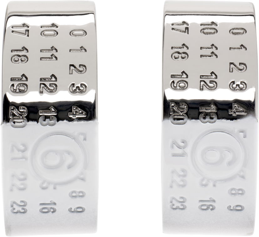 Øreringe Maison Margiela MM6 Maison Margiela Minimal Logo 8 Hoop Earrings Metalisk | SM7VG0056 P8339