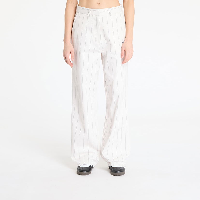 Bukser adidas Originals adidas Pinstripe Twill Loose Pants Hvid | JJ3483