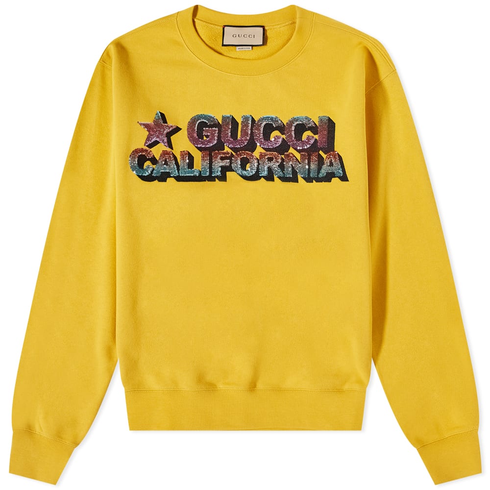 Sweatshirt Gucci California Crew Neck Sweat Gul | 626990-XJEM2-7694, 0
