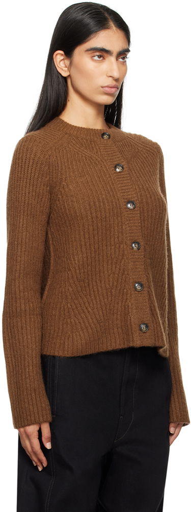 Sweater Loulou de Saison Loulou de Saison Emin Knit Cardigan Brun | EMIN, 1