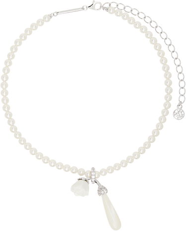 Halskæde SHUSHU/TONG SHUSHU/TONG YVMIN Edition Faux-Pearl Rose Necklace Hvid | 25303WHT00NN, 0