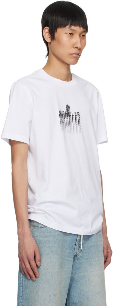 T-shirt Moncler Moncler Faded Logo Cotton T-Shirt Sort | K10918C0002989A17, 4