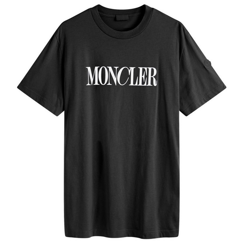T-shirt Moncler T-Shirt Logo Sort | 8C000-31-89A17-999