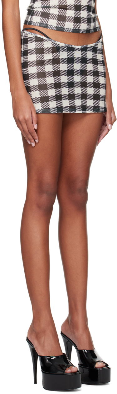 Nederdel Miaou Miaou Elektra Gingham Print Miniskirt Flerfarvet | 4014PM2TAT, 1