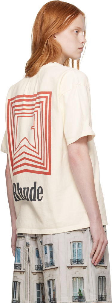 T-shirt Rhude Rhude Chevron Logo Repeat T-Shirt Hvid | RHPF25TT03012, 2