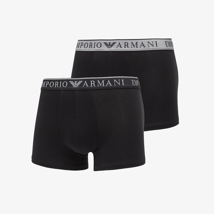 Boksere Emporio Armani Emporio Armani Two-Pack Trunks Sort | EM000252AF10776MC108