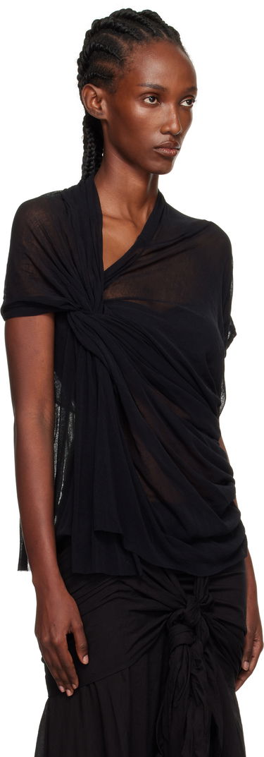 T-shirt Yohji Yamamoto YOHJI YAMAMOTO Twist Detail Top Sort | FP-T42-083, 1