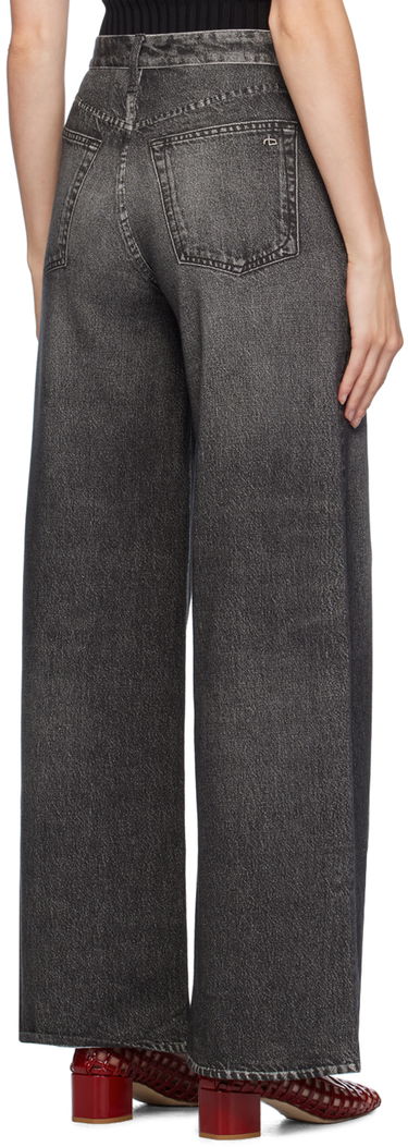 Jeans rag & bone Miramar Sofie Full Length Wide-Leg Trousers Sort | WCW24F70018201, 2