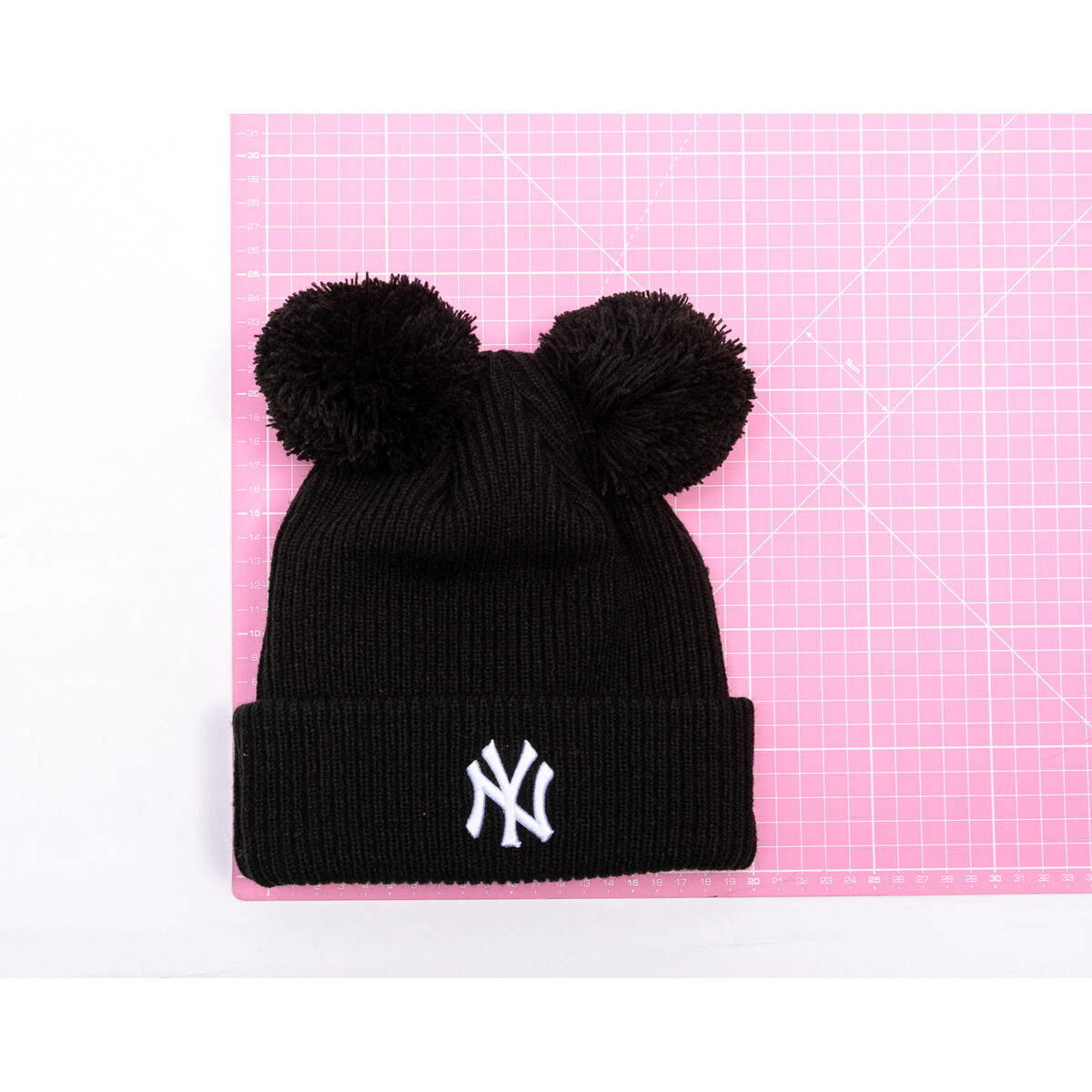 Beanie New Era MLB Double Pom Beanie NY Yankees One Size (56-59 cm) Sort | 60691354, 1