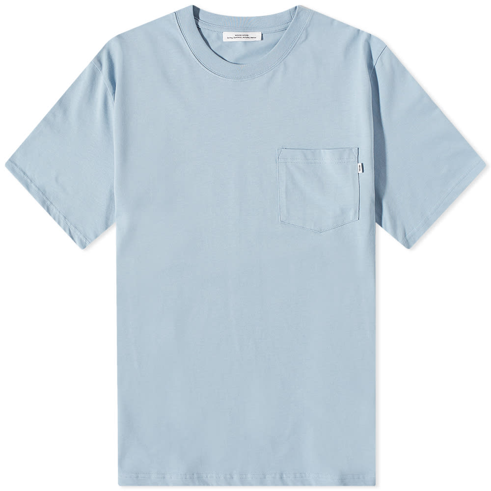 T-shirt WOOD WOOD Bobby Pocket Tee Turkis | 20005710-2489-7006, 0