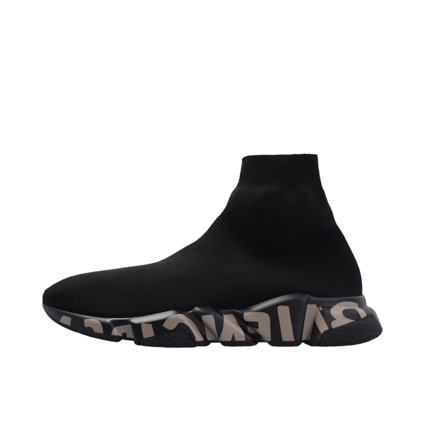 Sneakers og sko Balenciaga Speed Graffiti Trainers "Black/Dark Beige" Sort | 645334W2DB71910