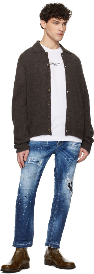 Jeans DSQUARED2 Dsquared2 Medium Ripped Wash Bro Jeans Blå | S74LB1634_S30872, 3