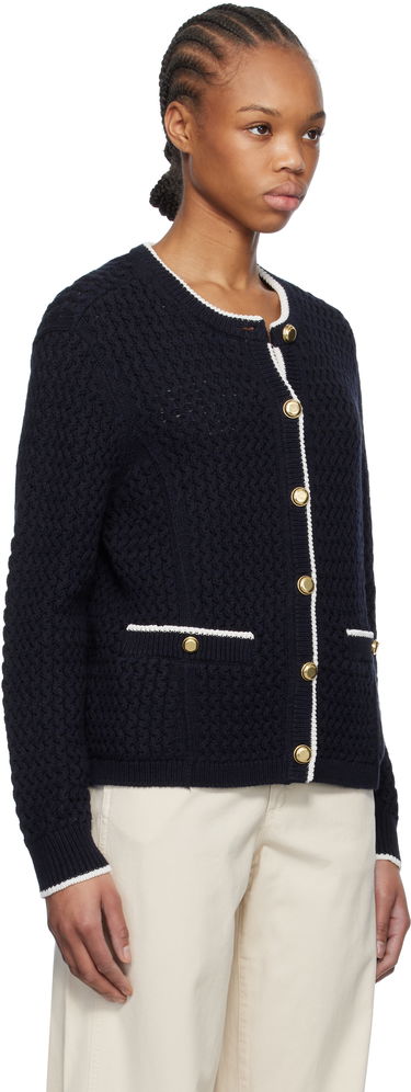 Sweater rag & bone Rag & Bone Daria Knit Cardigan Mørkeblå | WAS24P045SD45, 1