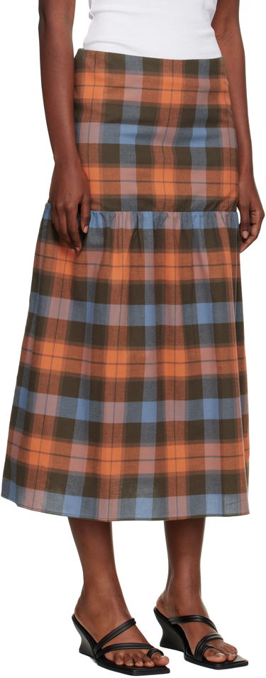 Nederdel Baserange Baserange Garlin Plaid Maxi Skirt Flerfarvet | SSGA-OC-AU25, 1