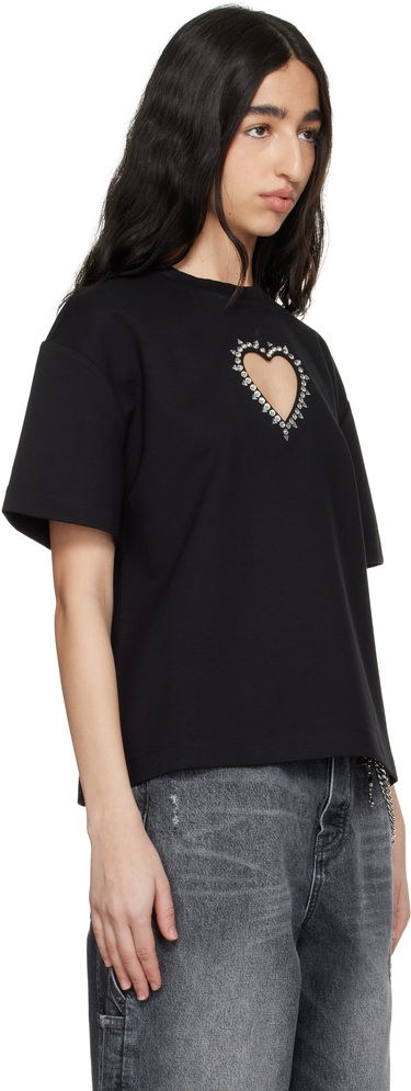 T-shirt Area AREA Crystal Heart Cutout Relaxed T-Shirt Hvid | 0000TS0026FA01, 4