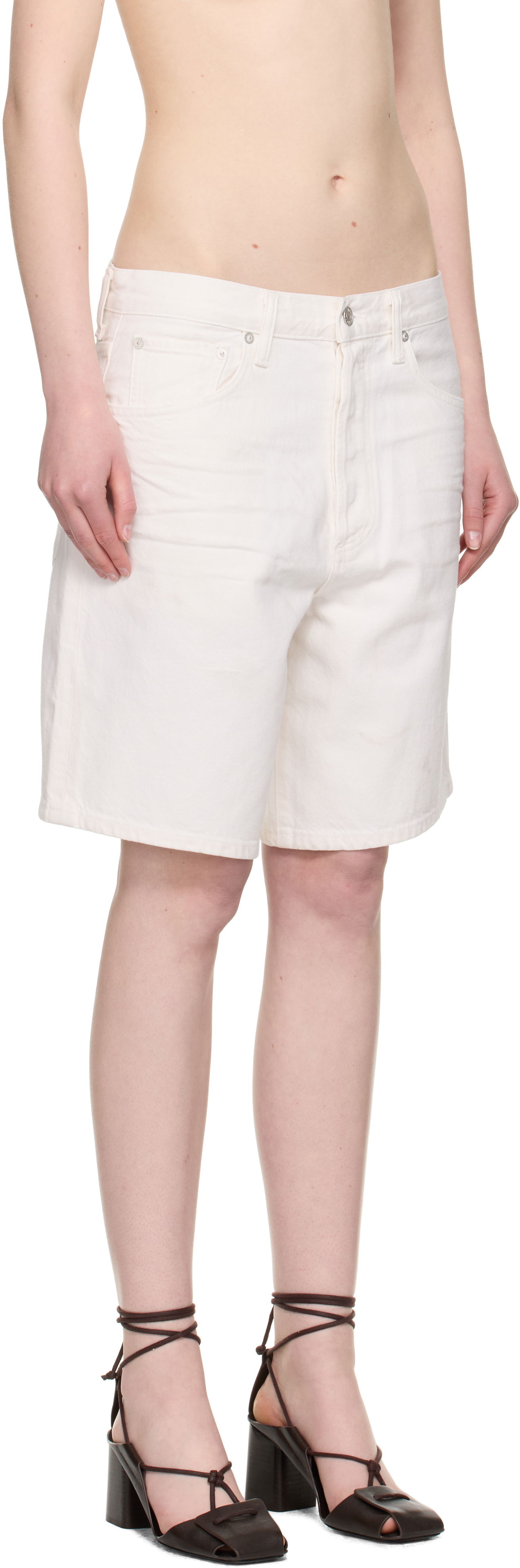 Shorts AGOLDE AGOLDE Indra Denim Shorts Hvid | A222-1183, 1