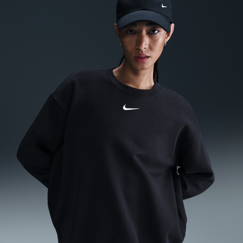 Sweater Nike Sportswear Phoenix Fleece Crewneck Sweatshirt Sort | FZ4270-010