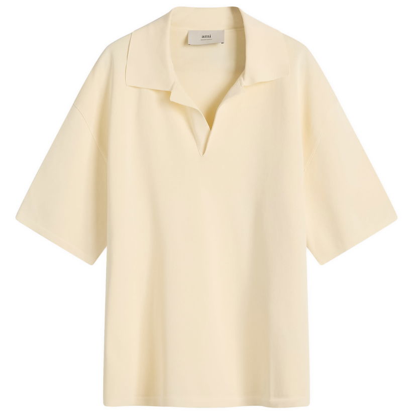 Polo skjorte AMI AMI Paris Men's Short Sleeve Polo Shirt, Size Large Beige | UPL164-KN0064-136