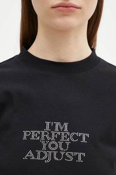 Crop top VETEMENTS VETEMENTS I'M Perfect You Adjust Cropped Fitted T-Shirt Sort | WA66TR740B, 3