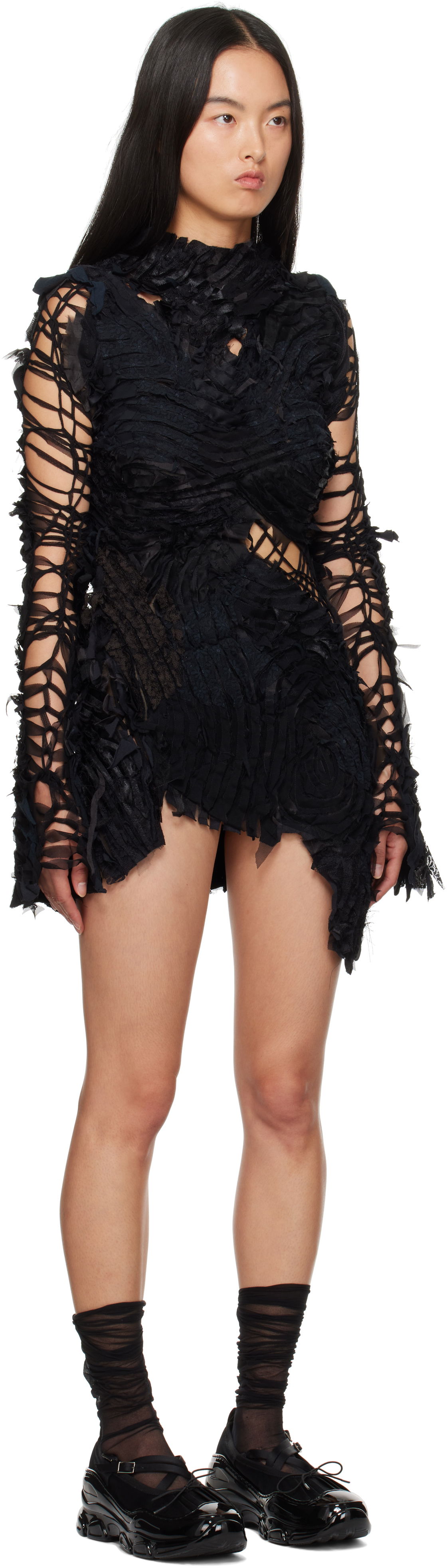 Kjole Collina Strada Collina Strada Chirp Mini Dress Sort | XX4441, 1