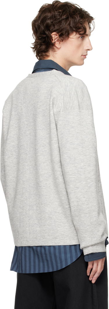 Sweater JW Anderson JW Anderson V-Neck Zip-Up Cardigan Grå | KW1435-YN0443, 2