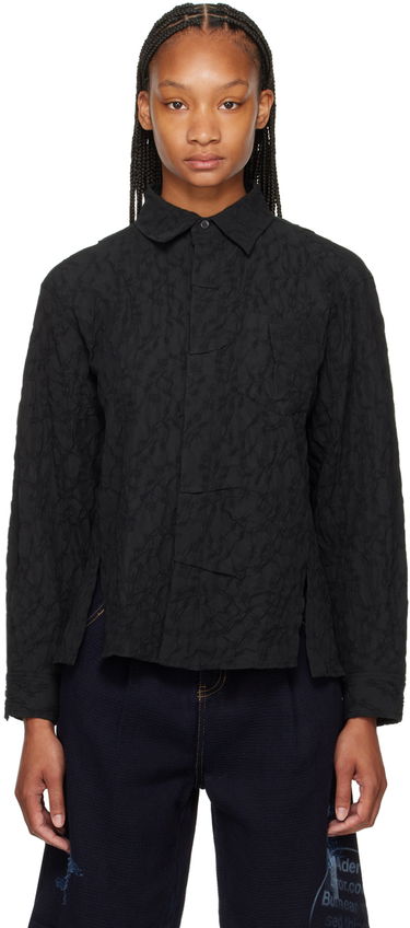 Skjorte ADER ERROR Flag Textured Shirt Sort | BN01SSSH0102BK, 0