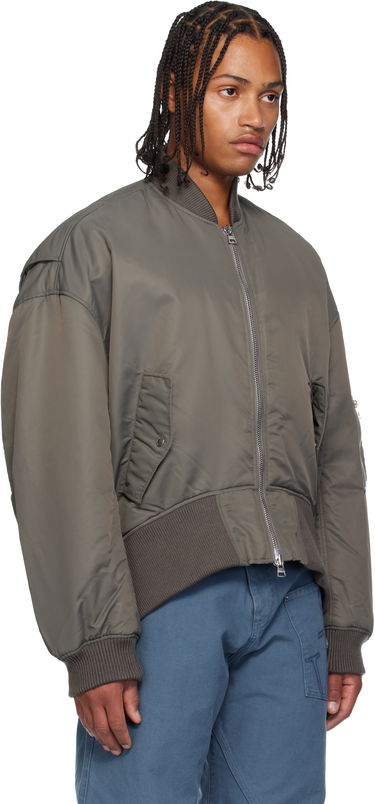 Bomberjakke JW Anderson JW Anderson Oversized Bomber Jacket with Curved Hem Grøn | JK0357-PG1696, 4