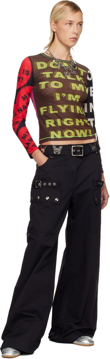 Cargo bukser Chopova Lowena Thunderhull Wide-Leg Cargo Trousers Sort | 4058, 3