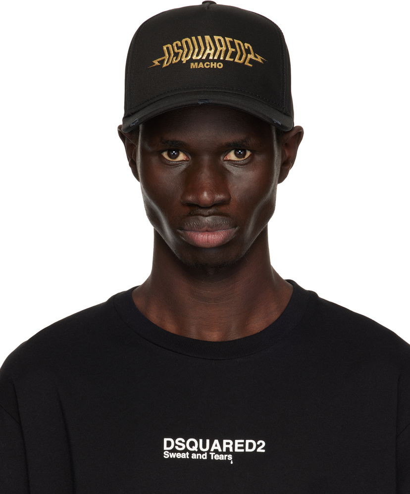 Kasket DSQUARED2 Dsquared2 'Macho' Baseball Cap Sort | BCM0906 05C00001 2124