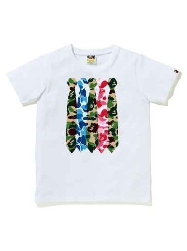 T-shirt BAPE Womens ABC Camo Neck Tie Tee Hvid | 1I30-210-013