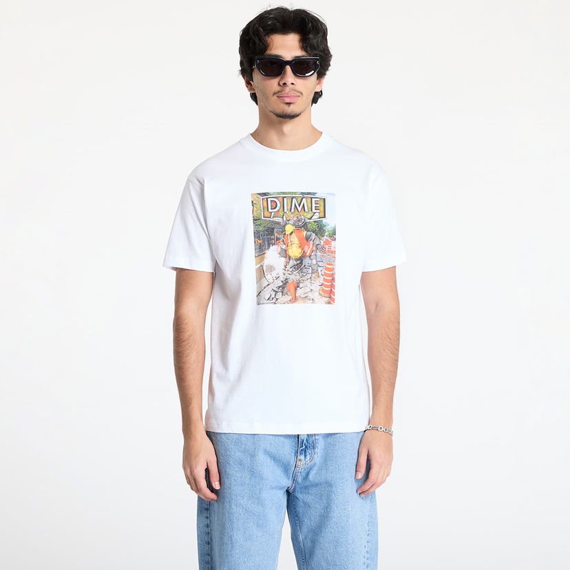 T-shirt Dime DIME Pothole T-Shirt Hvid | DIMEHO2461WHT