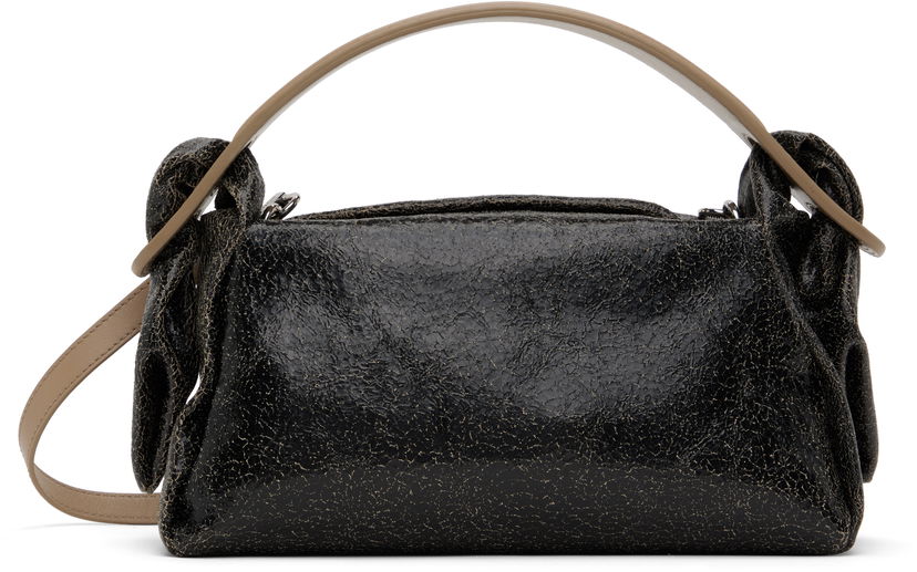 Håndtaske KENZO Black Leather Shoulder Bag Sort | FF52SA818L08