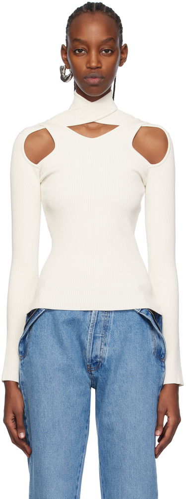 Sweater Coperni Coperni Cutout Turtleneck Sweater Hvid | COPML02BIS600C, 0