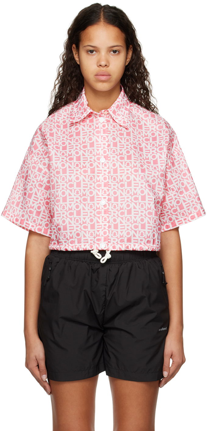 Skjorte Moncler Printed Lyserød | I10932F00010596S8, 0