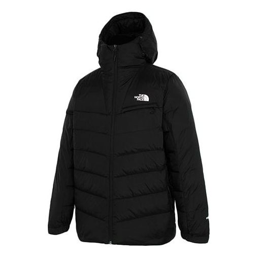 Puffer jakke The North Face Retro Nuptse Insulated Hooded Jacket Sort | NF0A7QPK-JK3