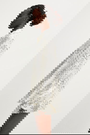 Skjorte Anine Bing Anine Bing Avalon Relaxed Silk Shirt Hvid | A.07.10545, 1