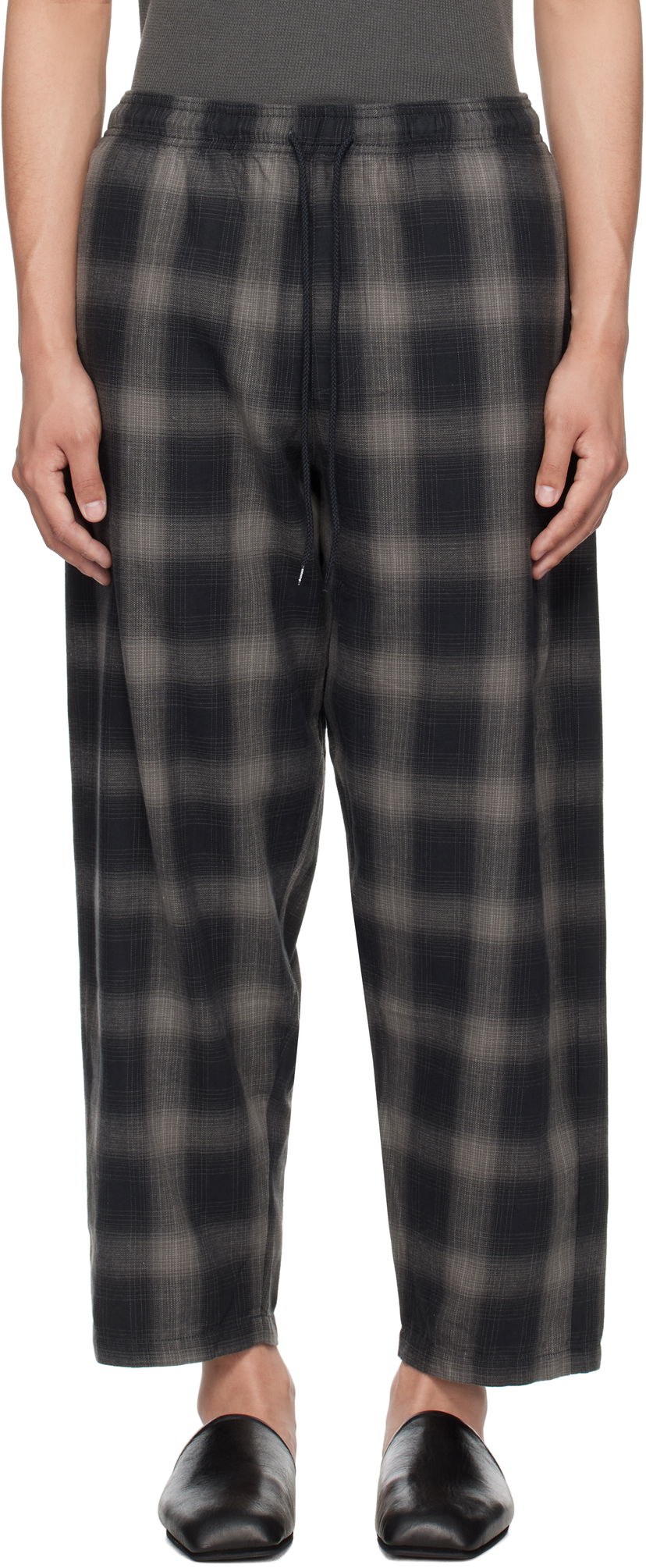 Bukser Neighborhood Neighborhood Check Easy Trousers Sort | 251TSNH-PTM03