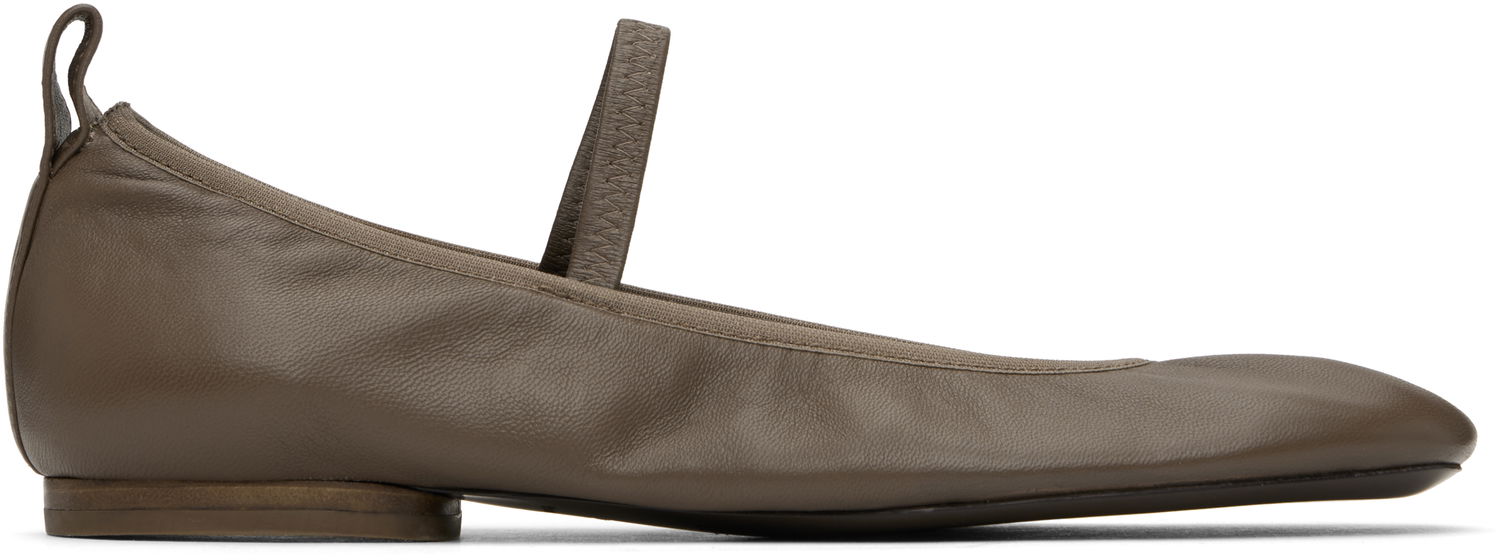 Sneakers og sko LEMAIRE Square Toe Ballerina Flats Grøn | FO0138 LL0115, 0
