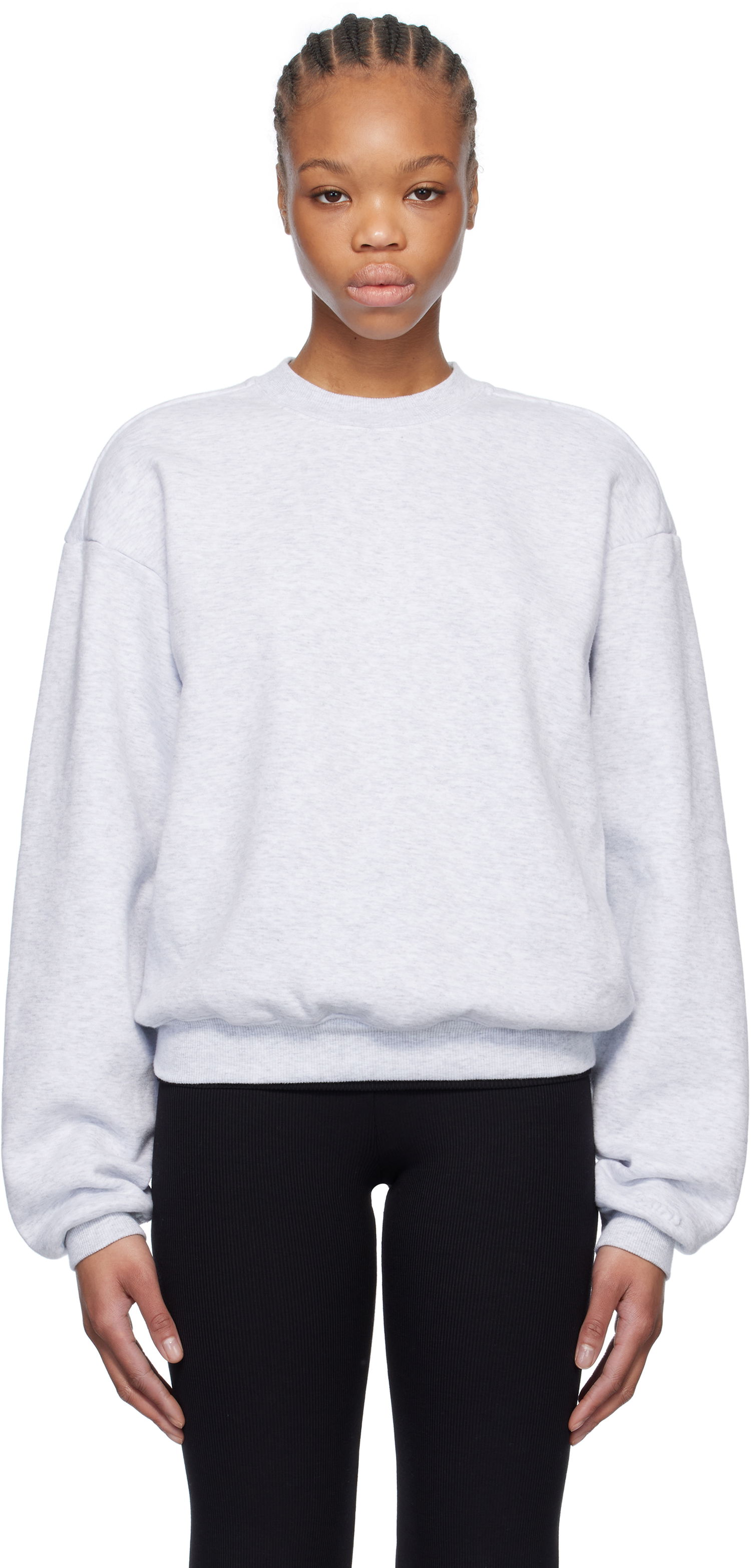 Sweater SKIMS SKIMS Fleece Classic Crewneck Sweatshirt Grå | PL-PLO-8367W, 0