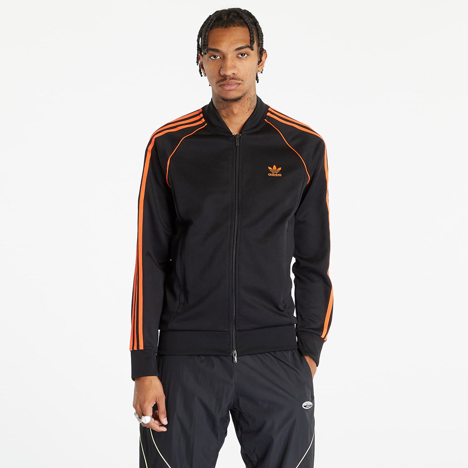 Sweatshirt adidas Originals Sustainability Track Top Black/ Semi Impact Orange Sort | II5766, 0