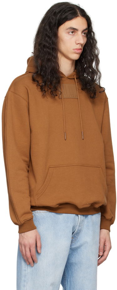 Sweatshirt VETEMENTS Rubber Patch Hoodie Brun | VL16HD100X, 1