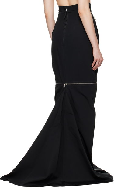 Nederdel Rick Owens Rick Owens Hollywood Headon Maxi Skirt Sort | RO01E7399 PCVS, 2