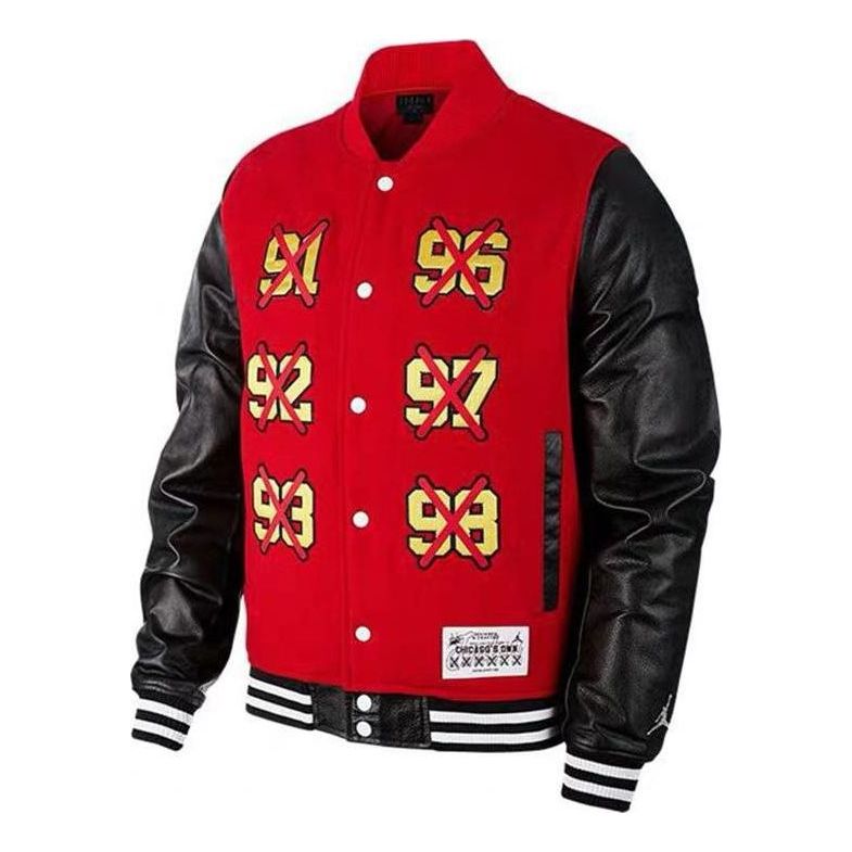 Bomberjakke Jordan Air Jordan Six Crowns Baseball Jacket Rød | BQ5166-657